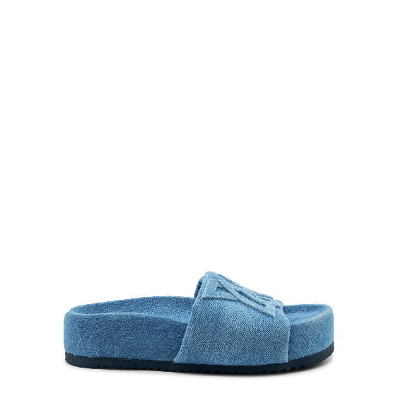 Bubble ciabatta azzurra in denim 