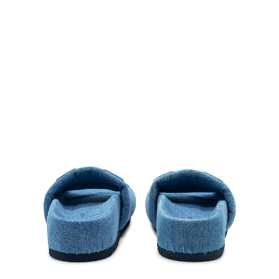 Bubble  light blue denim slipper