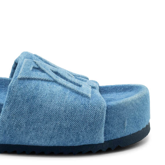 Bubble  light blue denim slipper