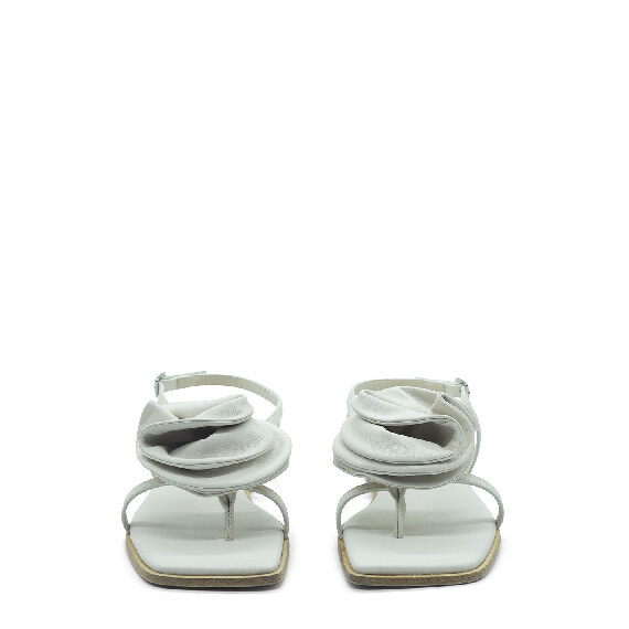 Square open cream roses sandal 