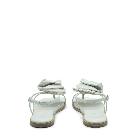 Square open cream roses sandal 