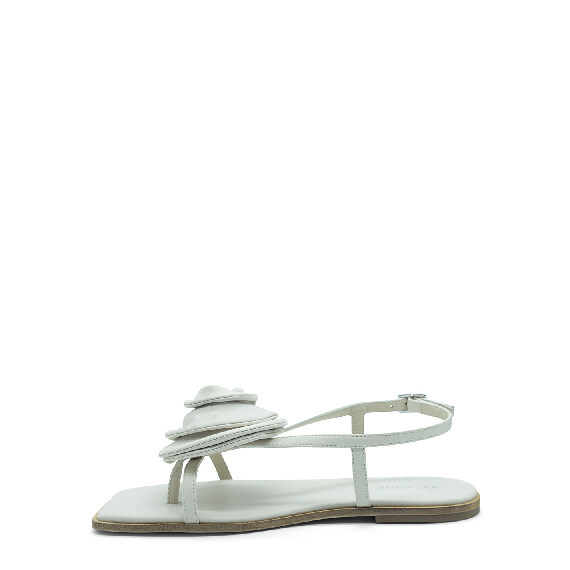 Square open cream roses sandal 